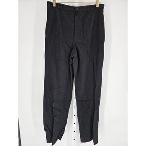 Amanda Smith Women's Black Button Closer Wide Leg High Rise Pant Size 10